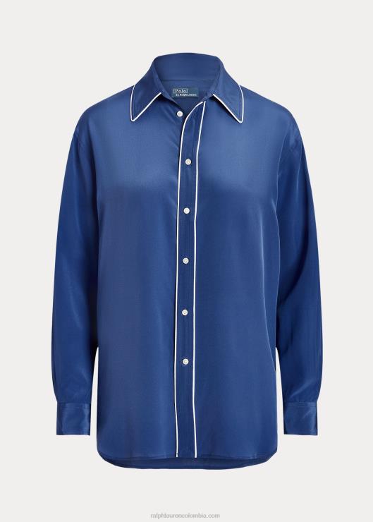 camisa de seda de morera mujer Marina Real Ralph Lauren 2XR2V3078