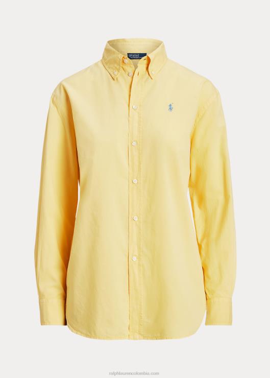 camisa oversize de sarga de algodón mujer arena Ralph Lauren 2XR2V3154