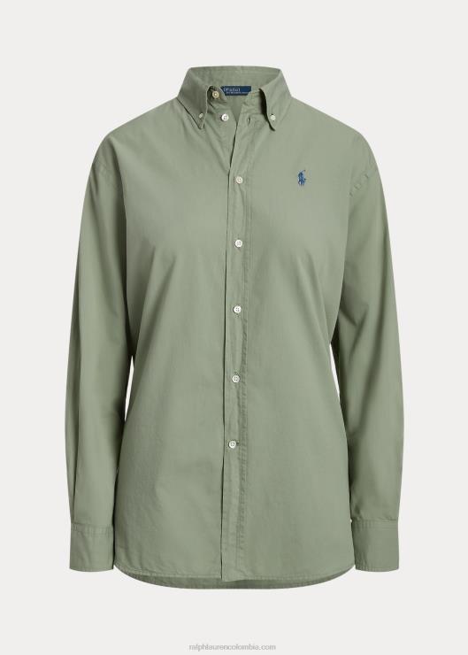 camisa oversize de sarga de algodón mujer diorita Ralph Lauren 2XR2V3156
