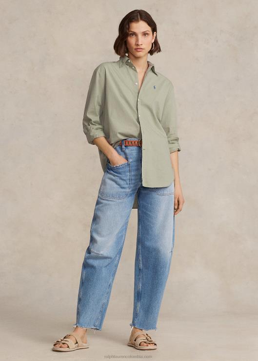 camisa oversize de sarga de algodón mujer diorita Ralph Lauren 2XR2V3156