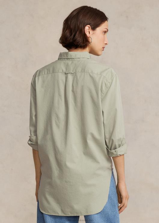 camisa oversize de sarga de algodón mujer diorita Ralph Lauren 2XR2V3156