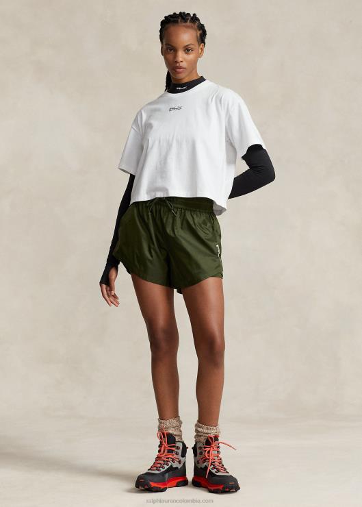 camiseta corta de jersey de algodón mujer Ceramica Blanca Ralph Lauren 2XR2V9172