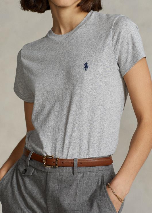 camiseta de algodón con cuello redondo mujer brezo de adoquines Ralph Lauren 2XR2V4748