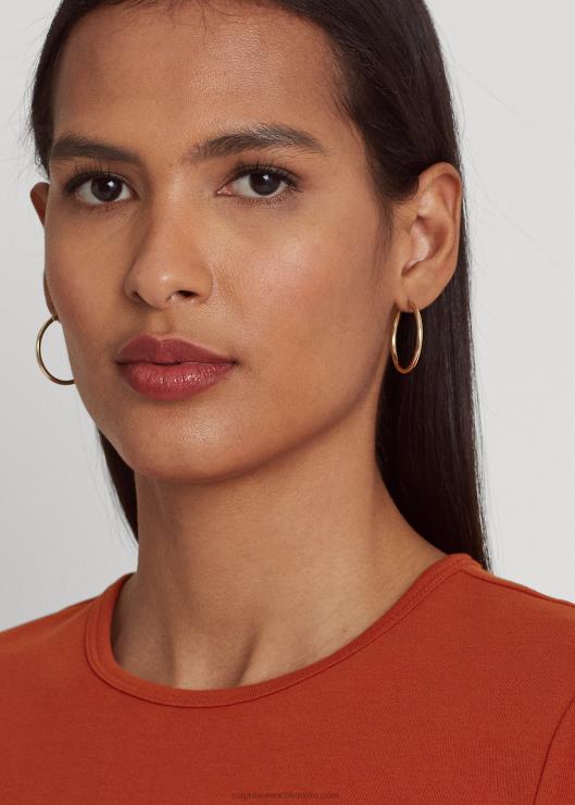 camiseta de algodón elástico mujer piedra solar roja Ralph Lauren 2XR2V3990