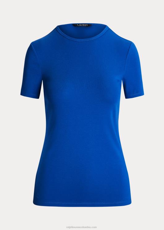 camiseta de algodón elástico mujer saturno azul Ralph Lauren 2XR2V3988