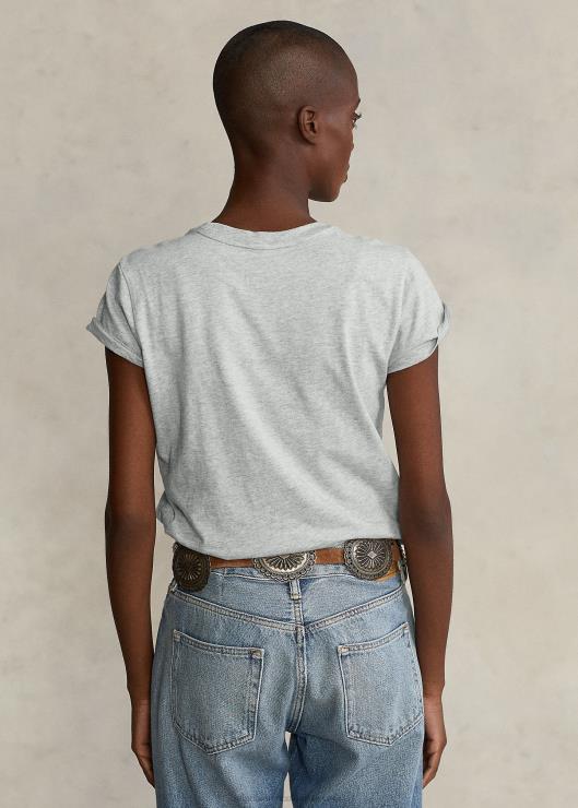 camiseta de jersey de algodón con bandera mujerRalph Lauren 2XR2V4745