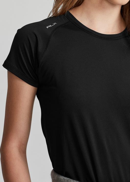 camiseta de manga corta de jersey de rendimiento mujer negro Ralph Lauren 2XR2V3761