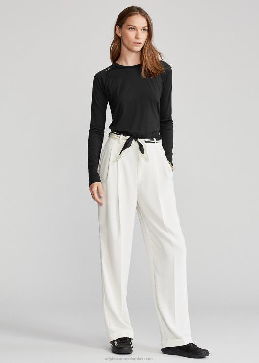 camiseta de manga larga de jersey de rendimiento mujer negro Ralph Lauren 2XR2V3762