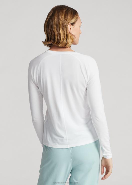 camiseta de manga larga mujer Ceramica Blanca Ralph Lauren 2XR2V3714