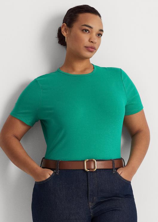 camiseta de mezcla de algodón mujer hoja de palma Ralph Lauren 2XR2V4530