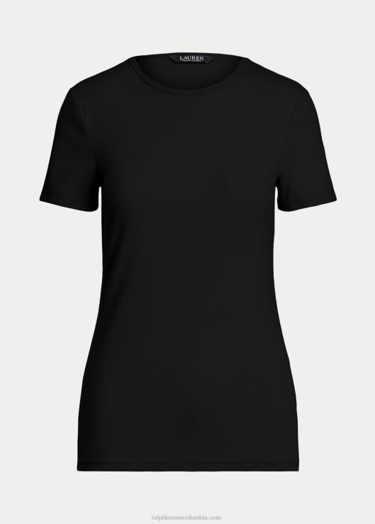 camiseta de mezcla de algodón mujer negro Ralph Lauren 2XR2V4254