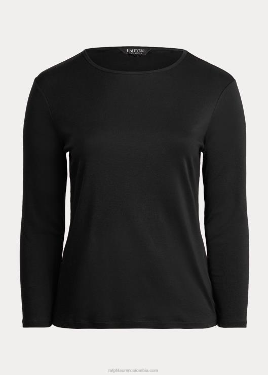 camiseta elástica de manga larga mujer negro Ralph Lauren 2XR2V4731