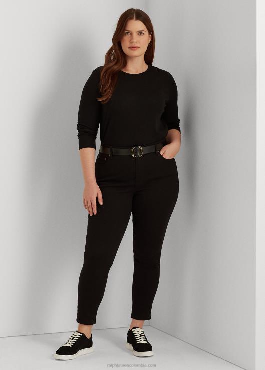 camiseta elástica de manga larga mujer negro Ralph Lauren 2XR2V4731