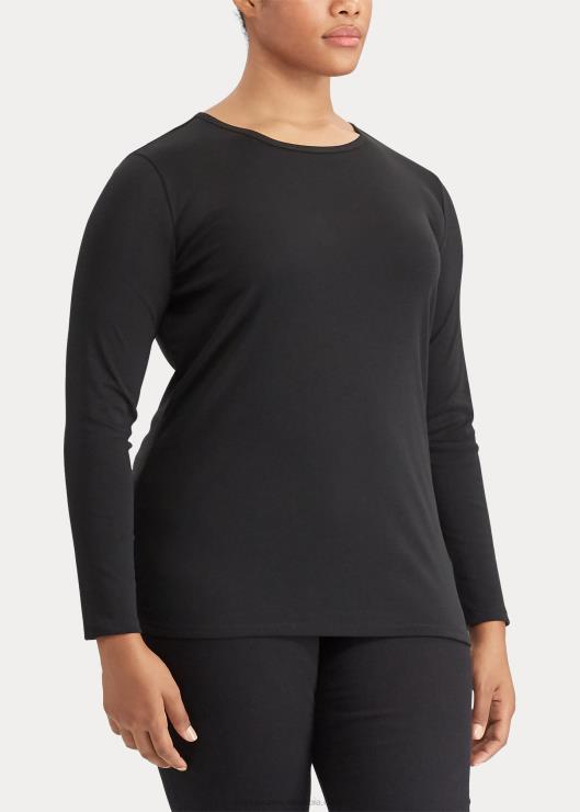 camiseta elástica de manga larga mujer negro Ralph Lauren 2XR2V4731