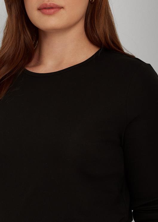 camiseta elástica de manga larga mujer negro Ralph Lauren 2XR2V4731
