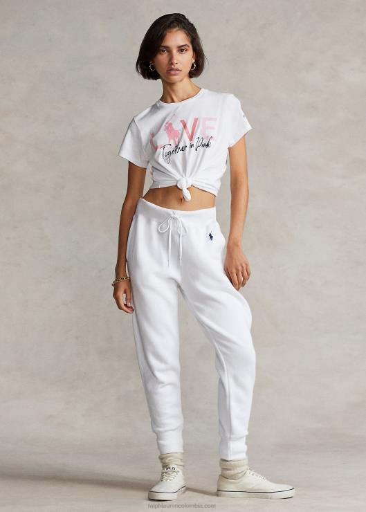 camiseta rosa con cuello redondo y pony de algodón mujerRalph Lauren 2XR2V3435