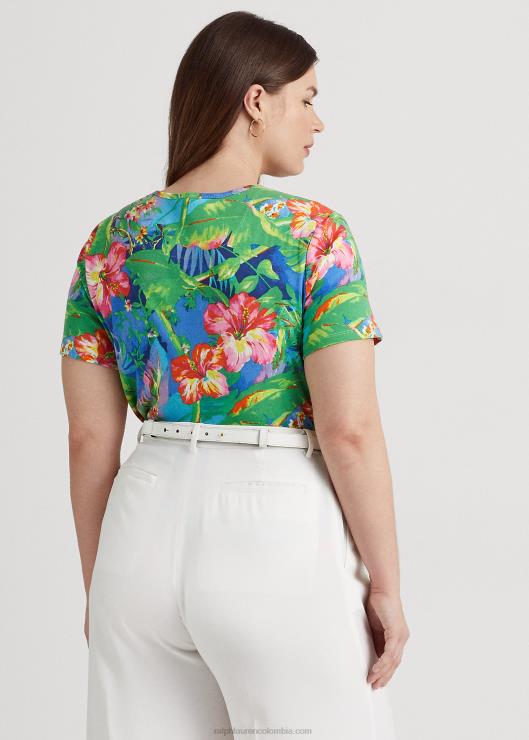 playera de algodón elástico floral mujerRalph Lauren 2XR2V4529