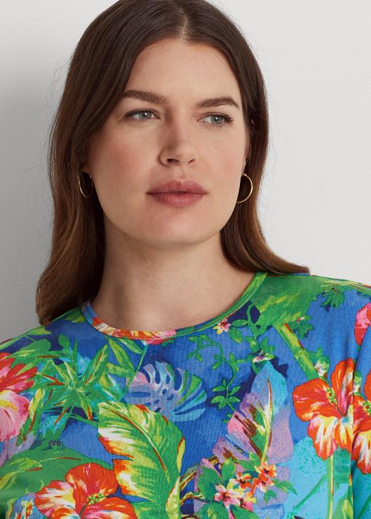 playera de algodón elástico floral mujerRalph Lauren 2XR2V4529
