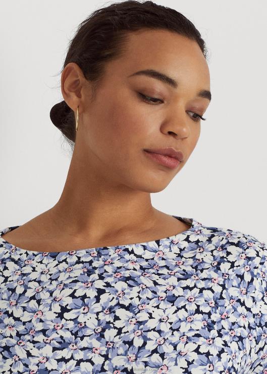 playera de algodón elástico floral mujerRalph Lauren 2XR2V4604