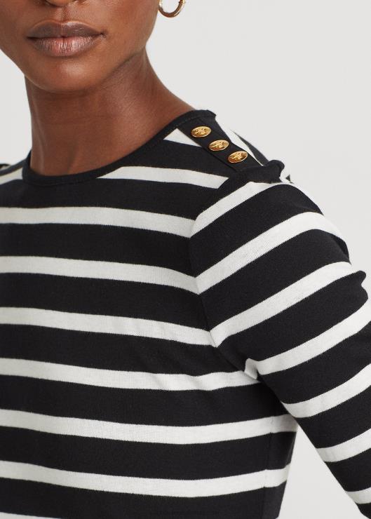 top a rayas con botones en los hombros mujerRalph Lauren 2XR2V4268