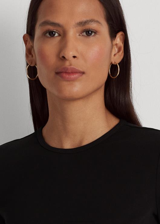 top de manga larga en mezcla de algodón mujer negro Ralph Lauren 2XR2V4239