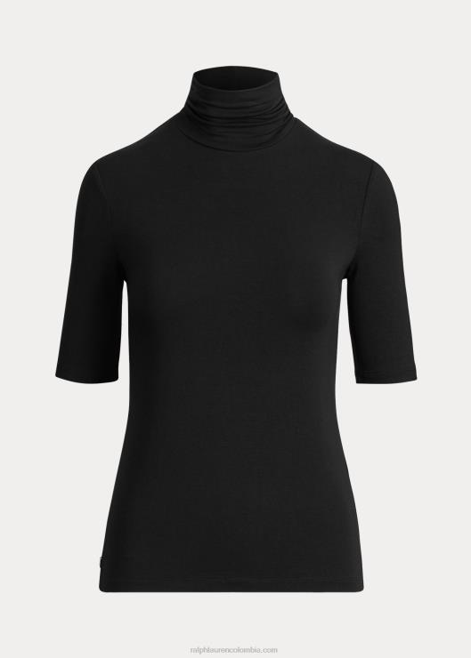 top de punto con cuello alto mujer negro Ralph Lauren 2XR2V4244