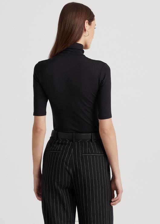 top de punto con cuello alto mujer negro Ralph Lauren 2XR2V4244