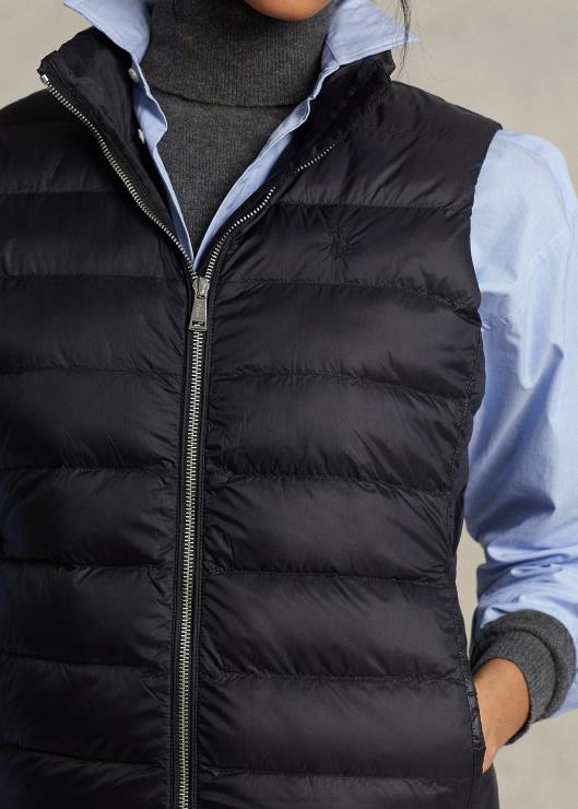 chaleco acolchado plegable mujer negro Ralph Lauren 2XR2V3283