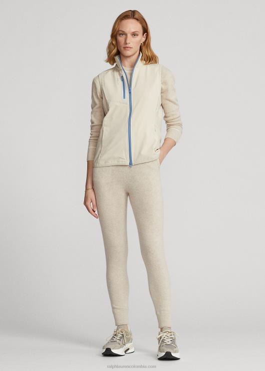 chaleco de rizo sin mangas con cierre completo mujer arena brezo/azul Ralph Lauren 2XR2V3712