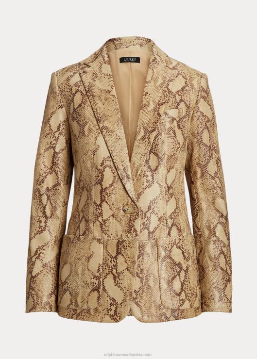 blazer con estampado de pitón mujer bronceado multi Ralph Lauren 2XR2V9531