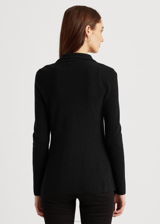 blazer de algodón peinado mujer negro Ralph Lauren 2XR2V4491