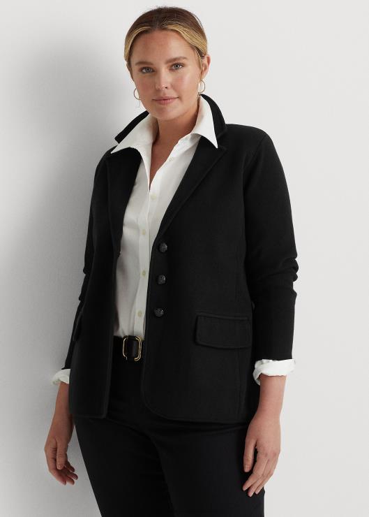 blazer de algodón peinado mujer negro Ralph Lauren 2XR2V4739