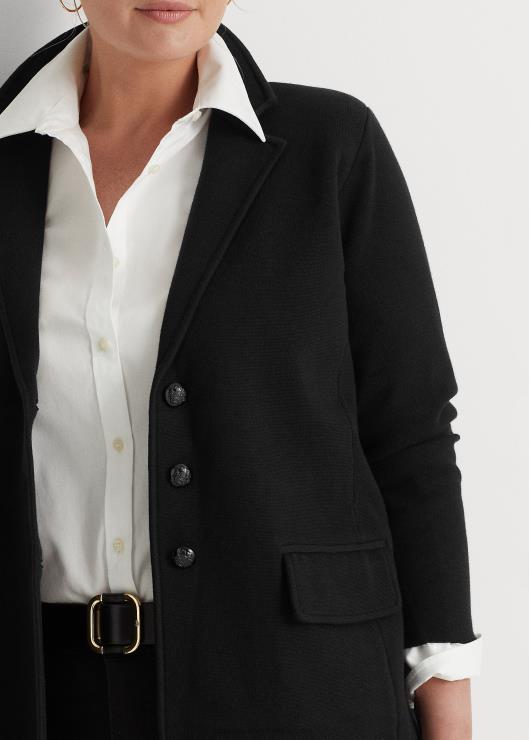 blazer de algodón peinado mujer negro Ralph Lauren 2XR2V4739