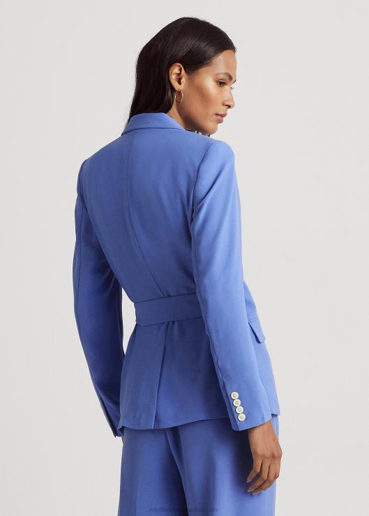 blazer de georgette con cinturón mujer azul nueva inglaterra Ralph Lauren 2XR2V9561