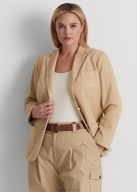 blazer de jacquard de lingotes mujer bronceado de abedul Ralph Lauren 2XR2V4514
