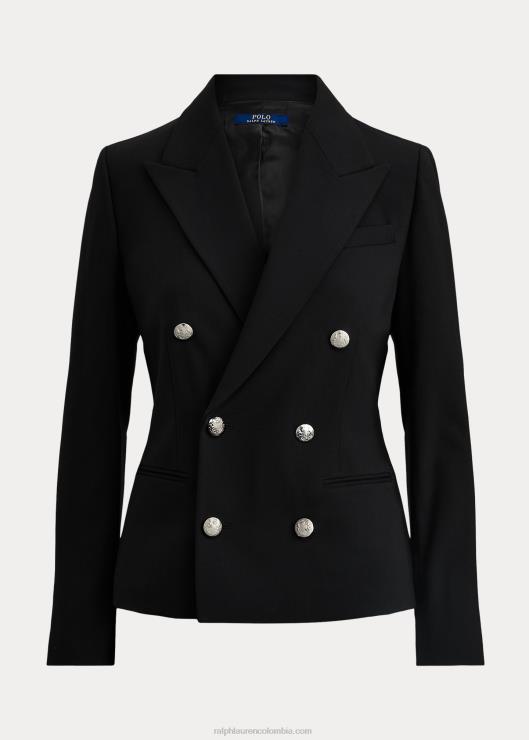 blazer de lana elástica mujer negro Ralph Lauren 2XR2V9256