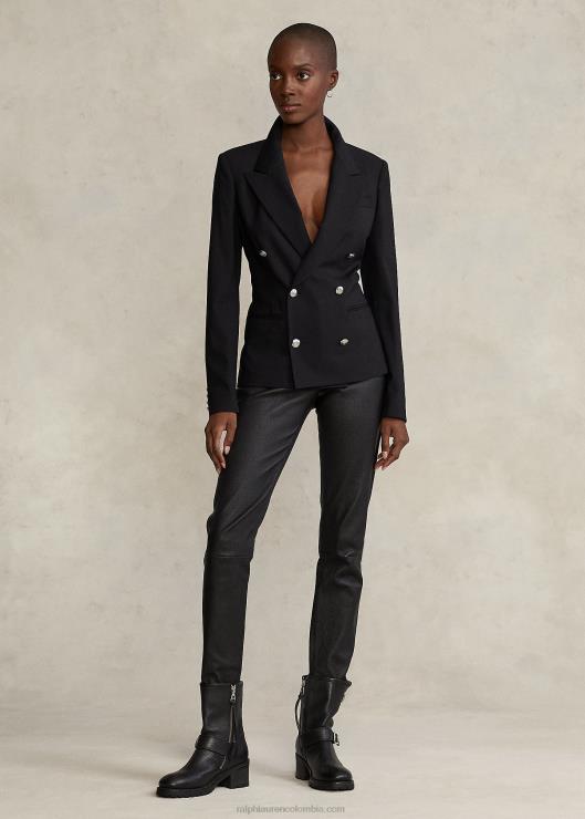 blazer de lana elástica mujer negro Ralph Lauren 2XR2V9256