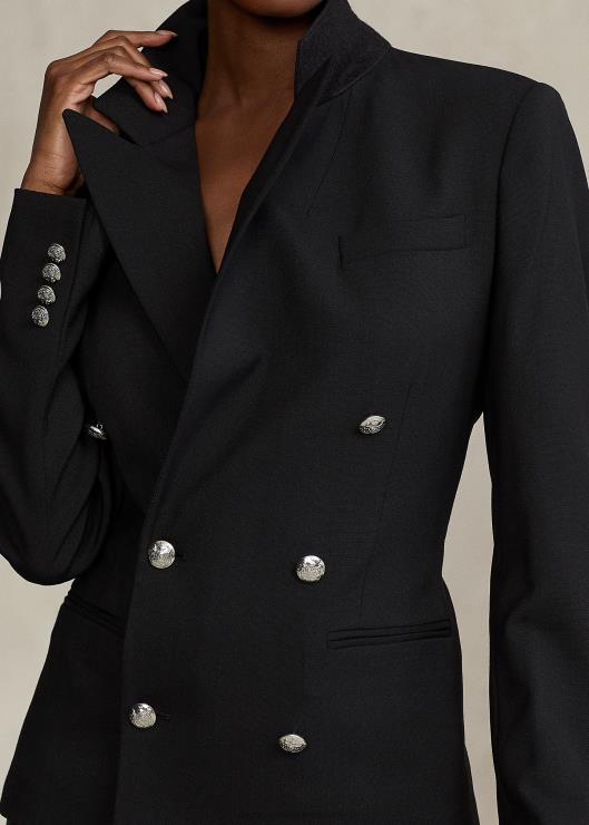 blazer de lana elástica mujer negro Ralph Lauren 2XR2V9256