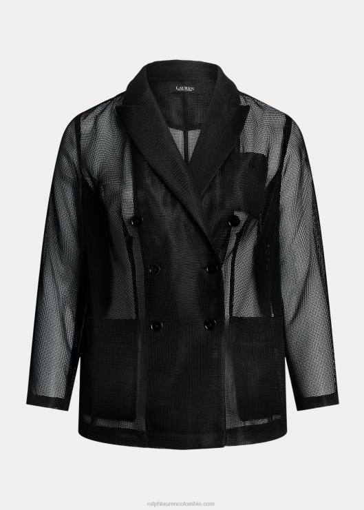 blazer de malla con doble botonadura mujer negro Ralph Lauren 2XR2V4541