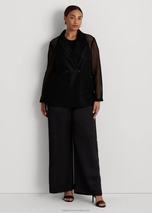 blazer de malla con doble botonadura mujer negro Ralph Lauren 2XR2V4541
