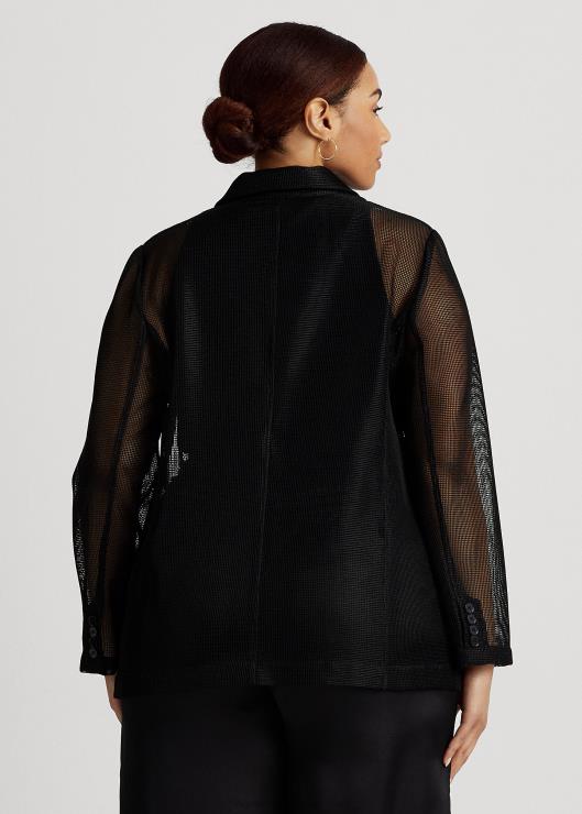blazer de malla con doble botonadura mujer negro Ralph Lauren 2XR2V4541