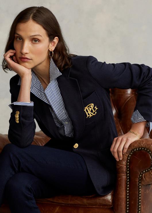 blazer de punto doble en jacquard mujer avenida park marina Ralph Lauren 2XR2V3354