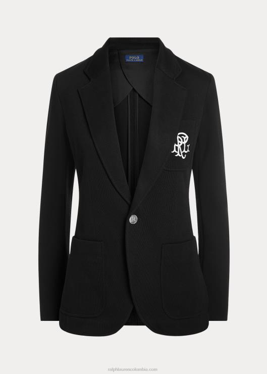 blazer de punto doble en jacquard mujer negro Ralph Lauren 2XR2V9210