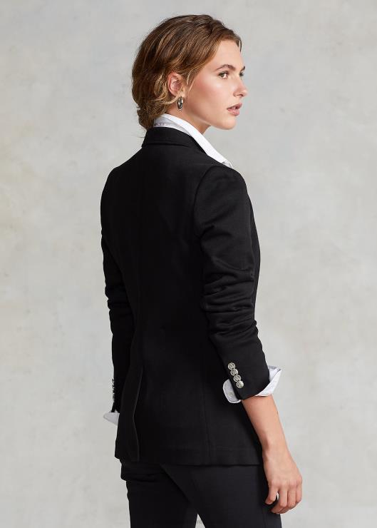 blazer de punto doble en jacquard mujer negro Ralph Lauren 2XR2V9210