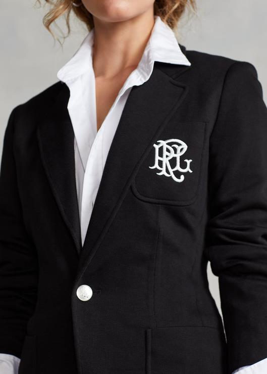 blazer de punto doble en jacquard mujer negro Ralph Lauren 2XR2V9210