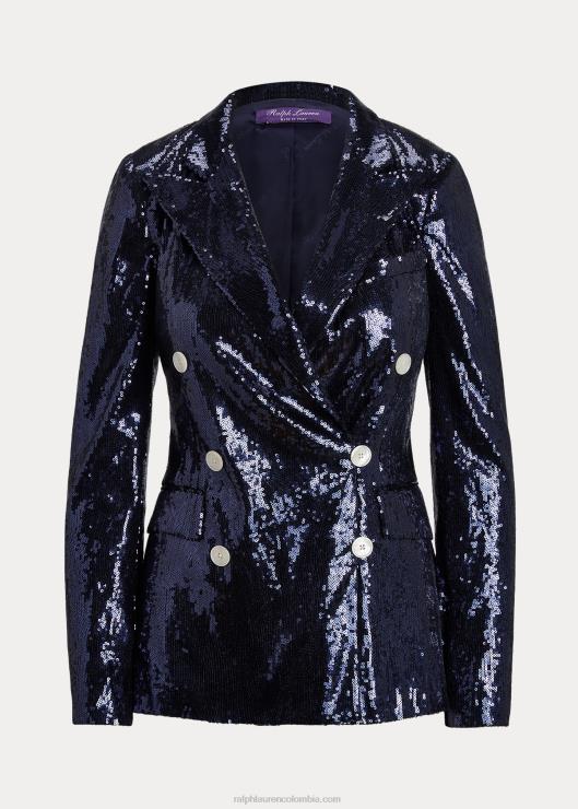 chamarra Camden con lentejuelas mujer marina de lujo Ralph Lauren 2XR2V3512