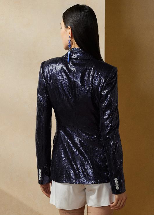 chamarra Camden con lentejuelas mujer marina de lujo Ralph Lauren 2XR2V3512