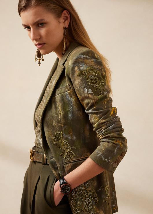 chamarra de mezclilla pictórica calan mujer nómada pictórico de oliva Ralph Lauren 2XR2V9304