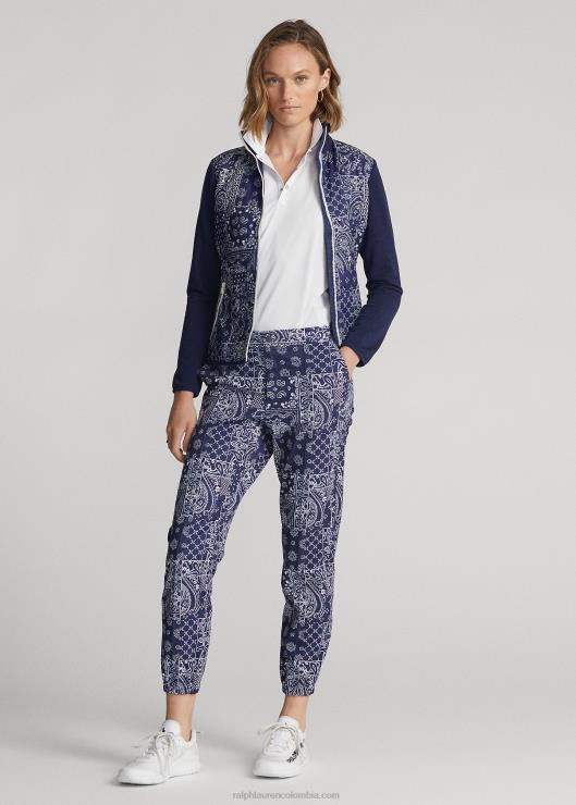chamarra híbrida con estampado de bandana mujer parche de bandana azul marino Ralph Lauren 2XR2V3065