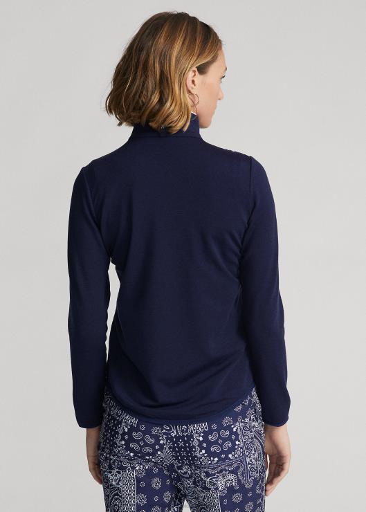 chamarra híbrida con estampado de bandana mujer parche de bandana azul marino Ralph Lauren 2XR2V3065